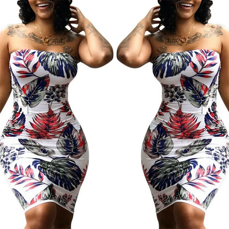 Women Summer Sleeveless Dresss New Floral Printed Strapless Bodycon Party Cocktail Mini Dress Plus Size Wrap Chest Dresses S-3XL
Women Summer Sleeveless Dresss New Floral Printed Strapless Bodycon Party Cocktail Mini Dress Plus Size Wrap Chest Dresses S-3XL