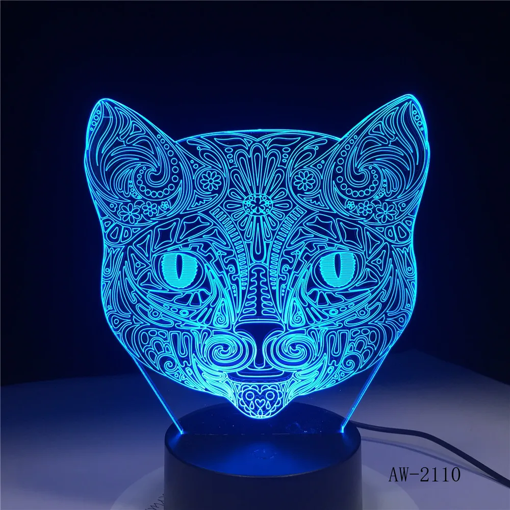 Big Face Cat 3D Illusion Lamp USB LED Touch Sensor Light 7 Colors Remote Control LED Table Lamp Luminaria Night Light AW-2110
Big Face Cat 3D Illusion Lamp USB LED Touch Sensor Light 7 Colors Remote Control LED Table Lamp Luminaria Night Light AW-2110