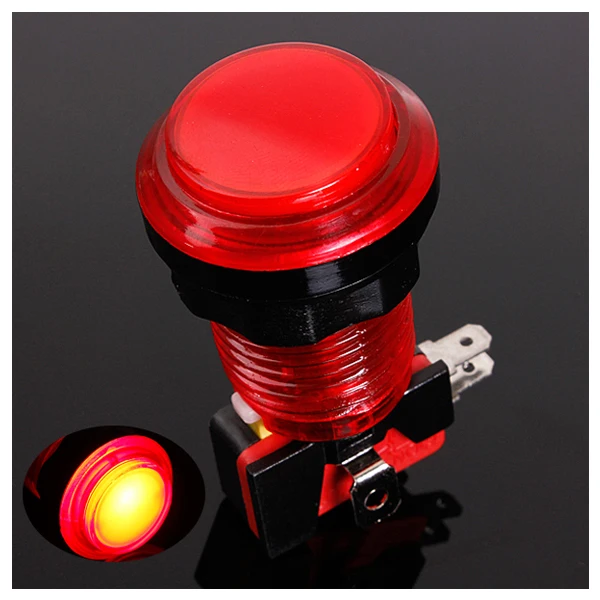 Round Lit Illuminated Arcade Video Game Push Button Switch LED Light 5V/12V Color:Red
Round Lit Illuminated Arcade Video Game Push Button Switch LED Light 5V/12V Color:Red