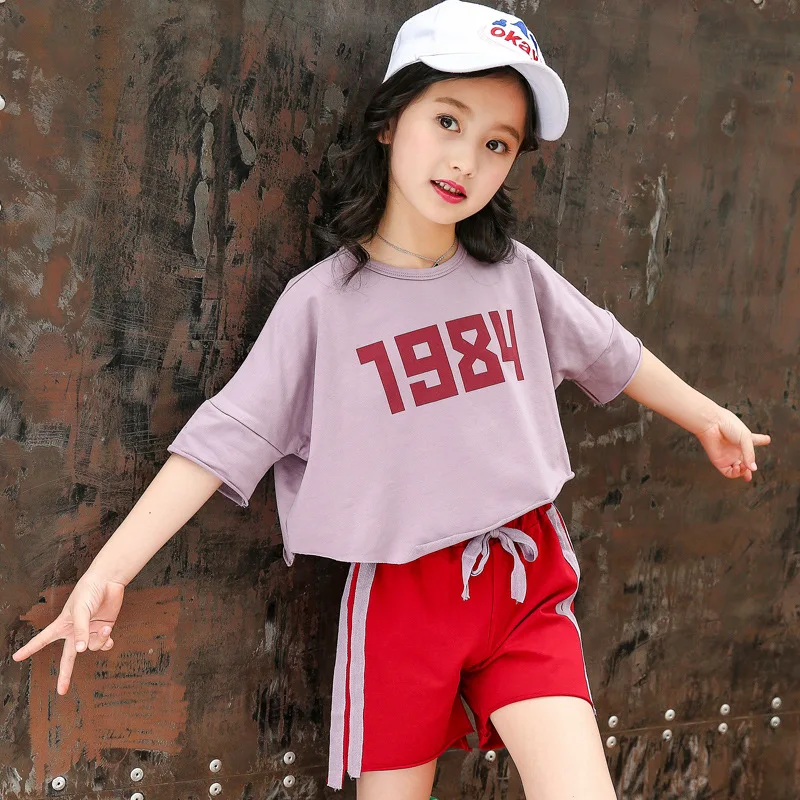 Girls Clothes Sets 1984 Short Sleeved T-shirts+red Color Short Pant Two Piece Children's Summer Sportswear 4-12 Ages
Girls Clothes Sets 1984 Short Sleeved T-shirts+red Color Short Pant Two Piece Children's Summer Sportswear 4-12 Ages