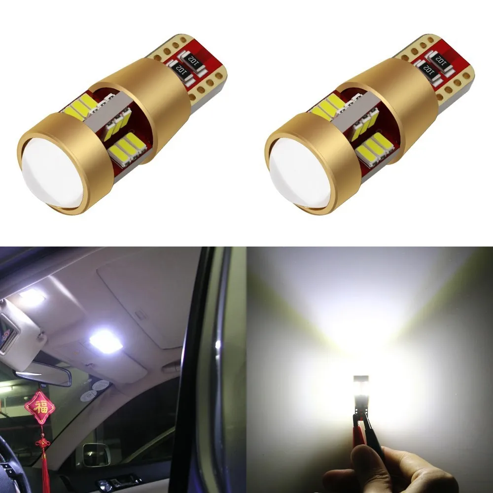 2 шт. светодиодный автомобильный фонарь T10 Canbus W5w с автозазором Voiture 12v 27 SMD