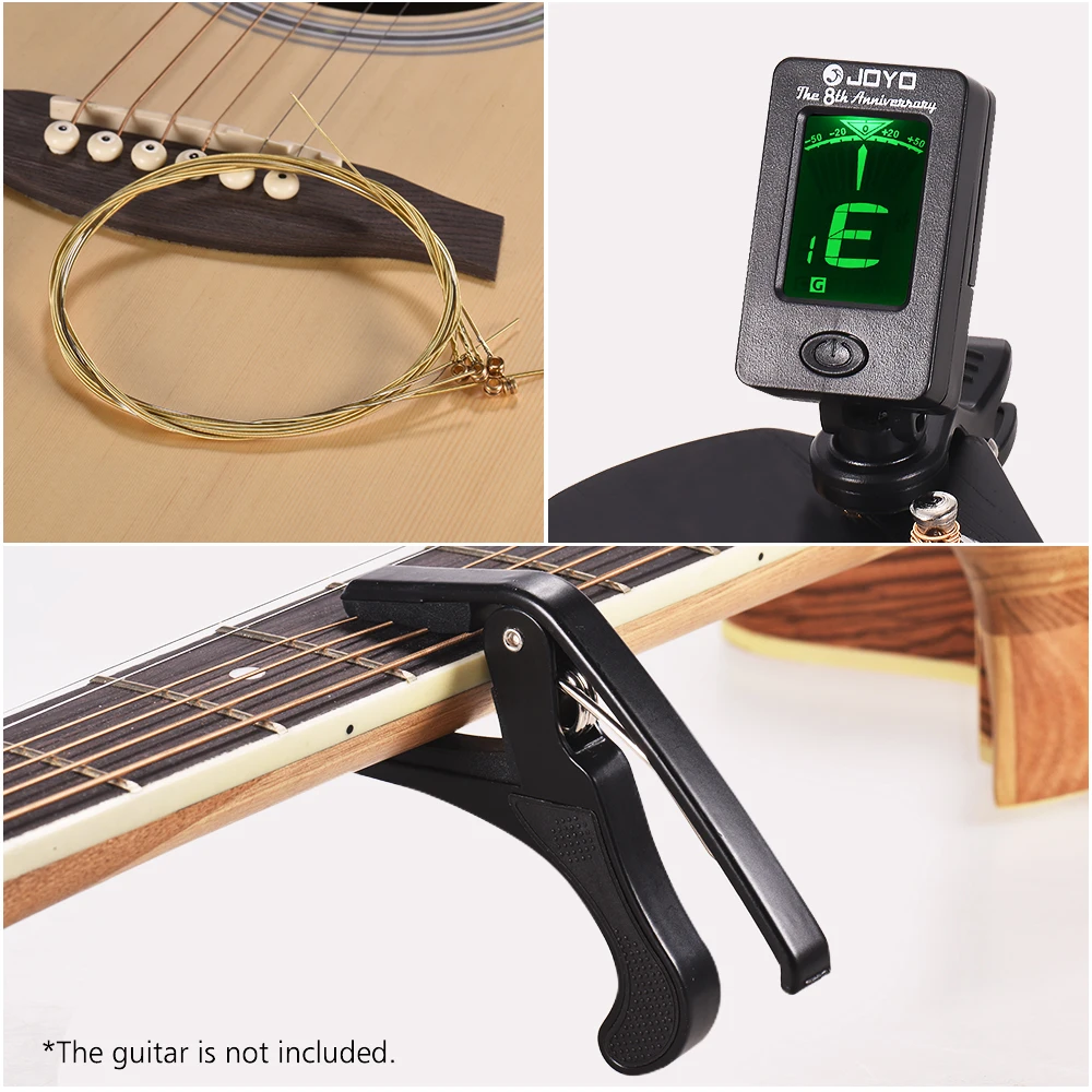 Guitar Tool Kit Including Digital Guitar Tuner Guitar Capo Acoustic Guitar Strings Set for Beginnners Stringed Instrument Parts
Guitar Tool Kit Including Digital Guitar Tuner Guitar Capo Acoustic Guitar Strings Set for Beginnners Stringed Instrument Parts