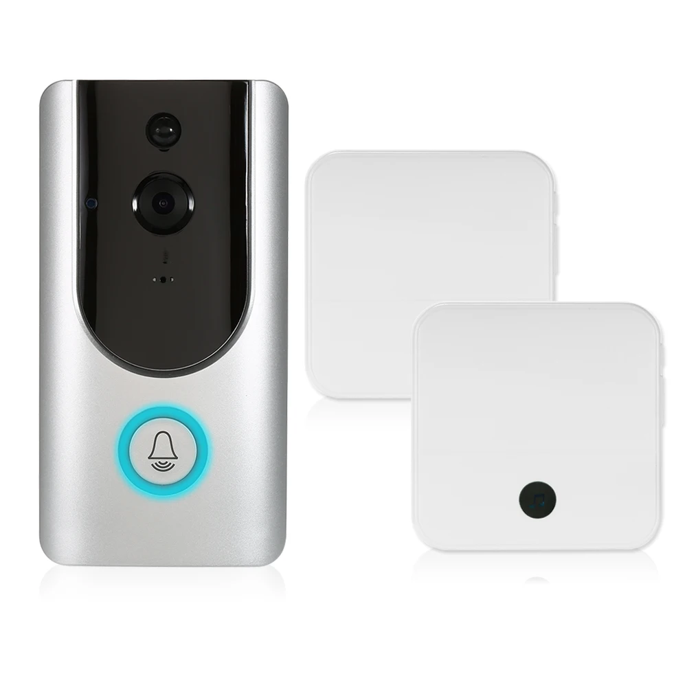 HD 720P WiFi Smart Wireless Security Doorbell Smart Visual Intercom Recording Video Door Phone with 8G TF Card Mobile Cruise
HD 720P WiFi Smart Wireless Security Doorbell Smart Visual Intercom Recording Video Door Phone with 8G TF Card Mobile Cruise
