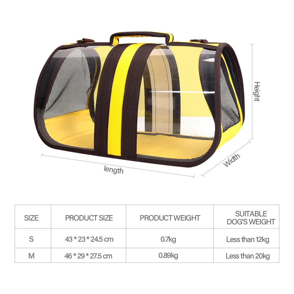 Pet Backpack Carrier Cat Dog Handbag Carrier Visible Transparent Breathable Shoulder Large Space Light Weigh Pet Travel Carrier
Pet Backpack Carrier Cat Dog Handbag Carrier Visible Transparent Breathable Shoulder Large Space Light Weigh Pet Travel Carrier