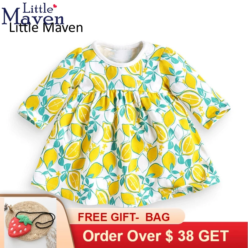 2018 г. little maven/Детские платья для маленьких девочек из мягкого хлопка с цветочным