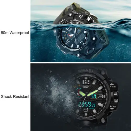 Waterproof Sports Military Shock Men's Analog Quartz Digital Watch HOT Watches Fashion For Man
Waterproof Sports Military Shock Men's Analog Quartz Digital Watch HOT Watches Fashion For Man