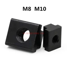 2023 Promotion 5pcs Black Oxide Finish Nut T Slot Nuts M8/10 Threads Fit Into T-slots In Machine Tool Tables Fastener Connector
