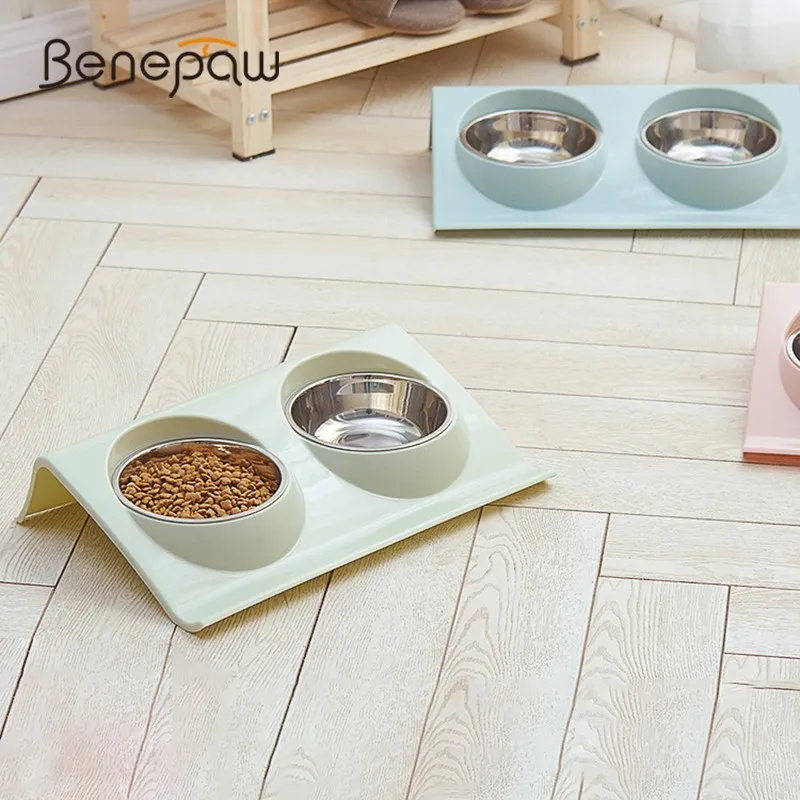 Benepaw No Spill Stainless Steel Double Dog Bowl Nontoxic High Station Removable Food Water Bowl For Dogs Pet Feed Drinking
Benepaw No Spill Stainless Steel Double Dog Bowl Nontoxic High Station Removable Food Water Bowl For Dogs Pet Feed Drinking