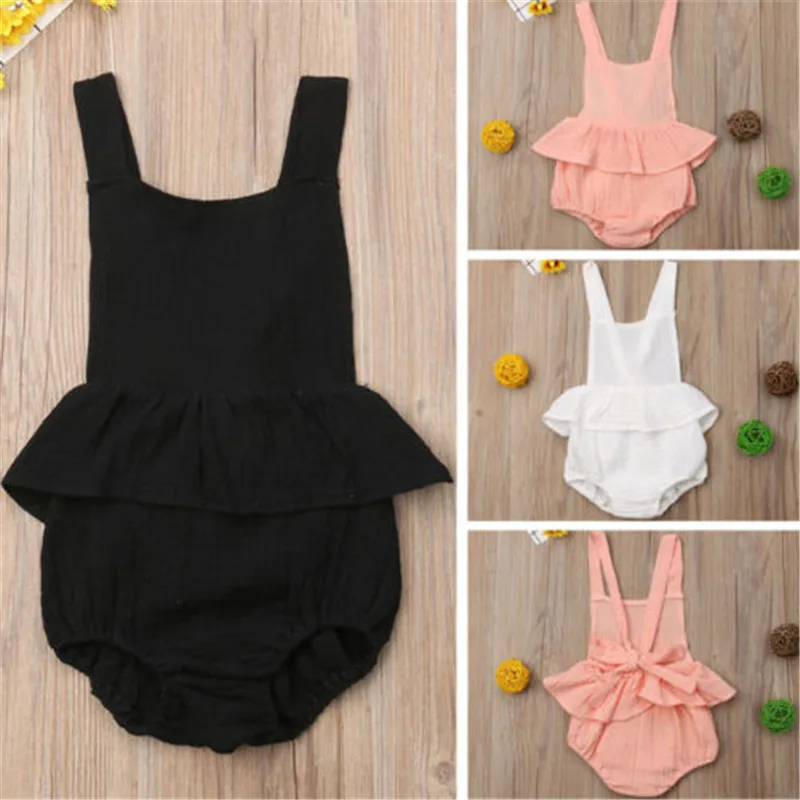 Solid Color Romper For Girls 2019 Summer Newborn Baby Girls Bowknot Sleeveless Romper Baby Sexy Backless Jumpsuit Outfits 0-24M
Solid Color Romper For Girls 2019 Summer Newborn Baby Girls Bowknot Sleeveless Romper Baby Sexy Backless Jumpsuit Outfits 0-24M