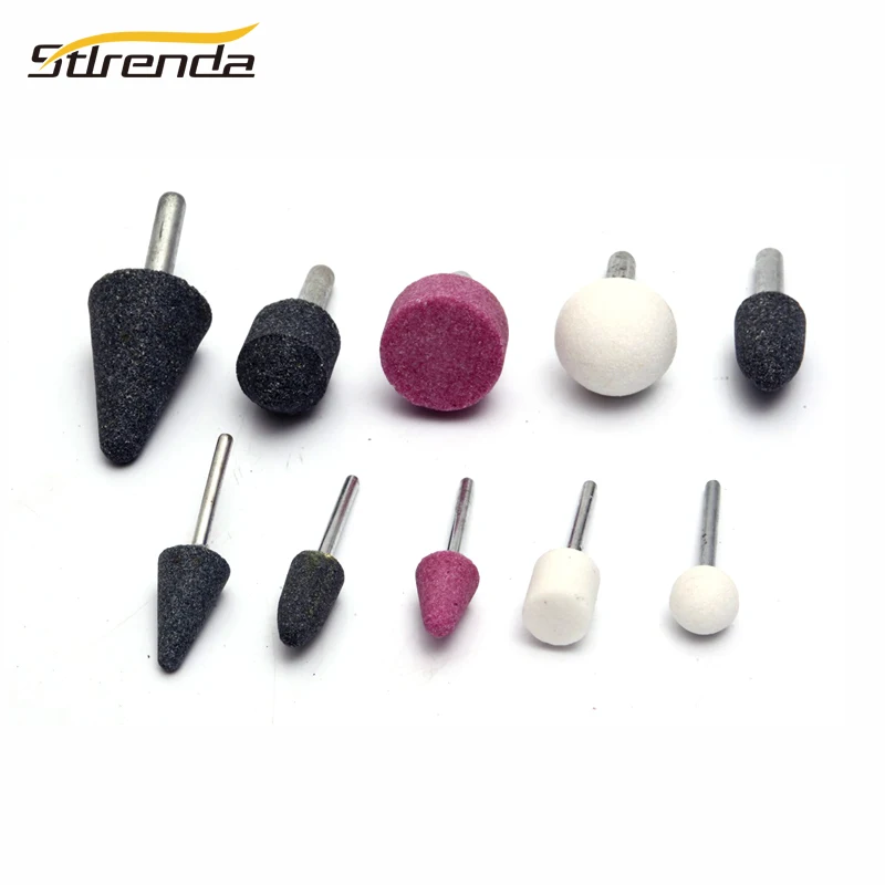 STLRENDA 10 шт./компл. 1/4 "1/8" хвостовик шарошка абразивная Шлифовальная головка
