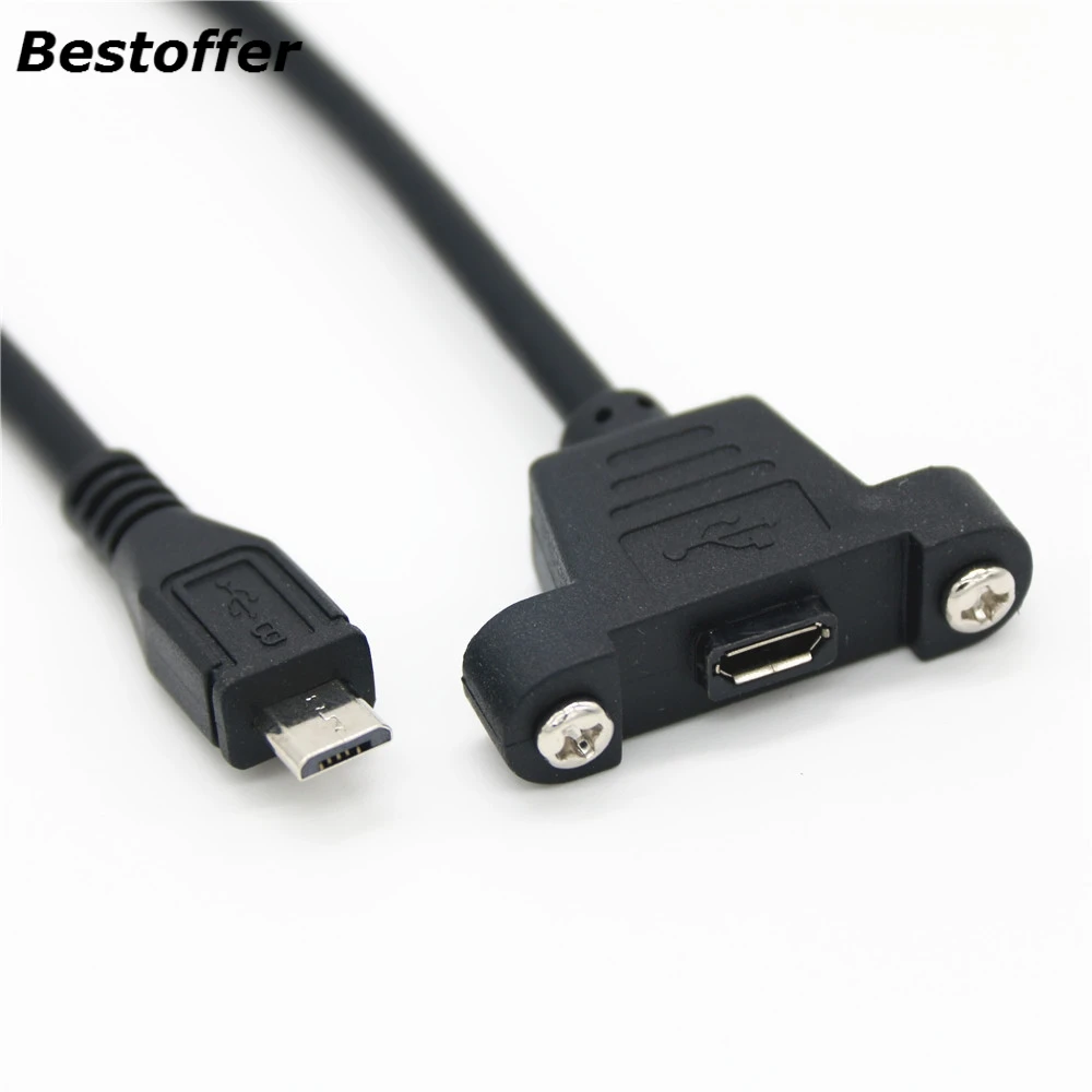 Micro USB 5pin USB 2.0 Male Connector to Micro USB 2.0 Female Extension Cable 30cm 50cm With screws Panel Mount Hole
Micro USB 5pin USB 2.0 Male Connector to Micro USB 2.0 Female Extension Cable 30cm 50cm With screws Panel Mount Hole