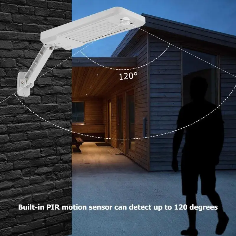 60 LED Solar Light PIR Motion Sensor IP65 Outdoor Garden Lamp Remote Control Dimmable Wall Lamp for Garden Garage Street Light
60 LED Solar Light PIR Motion Sensor IP65 Outdoor Garden Lamp Remote Control Dimmable Wall Lamp for Garden Garage Street Light