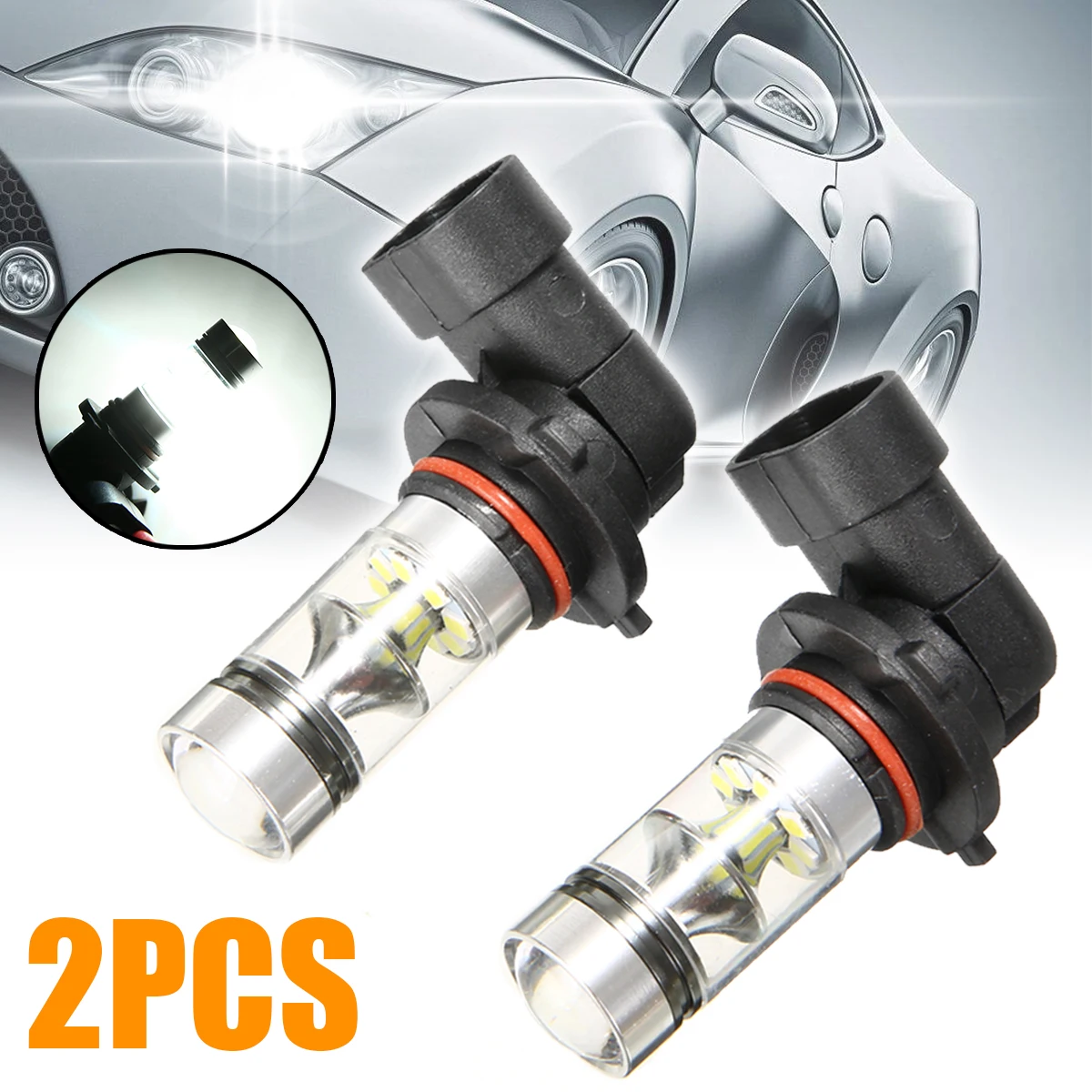 Universal 2pcs PSX24W 9005 HB3 9145 H10 100W LED Projector Fog Driving Light Day-time Running Bulb Lamp 50W 6000K White
Universal 2pcs PSX24W 9005 HB3 9145 H10 100W LED Projector Fog Driving Light Day-time Running Bulb Lamp 50W 6000K White