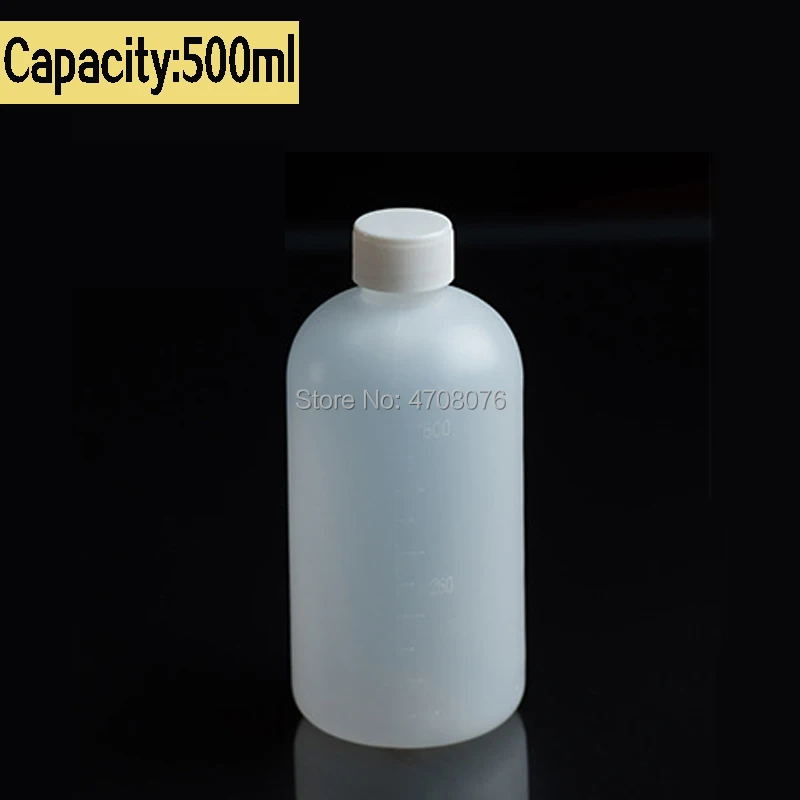 500ml 2pcs/pack PE lab reagent bottle with scale Plastic sample vials with screw closure narrow mouth round for chemical test
500ml 2pcs/pack PE lab reagent bottle with scale Plastic sample vials with screw closure narrow mouth round for chemical test