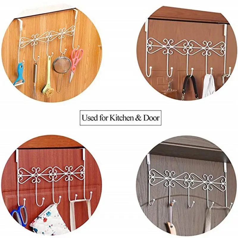 5 Hooks Nailless Iron Door Hook Rack Clothes Rack Robe Key Holder Door Mounted Hat Hanger Kitchen Bathroom Wall Home Decoration
5 Hooks Nailless Iron Door Hook Rack Clothes Rack Robe Key Holder Door Mounted Hat Hanger Kitchen Bathroom Wall Home Decoration