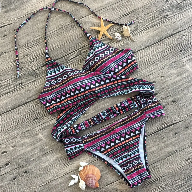 Women Bandage Bikini Set 2019 Push up Floral Print Halter Swimwear Swimsuit Bathing Suit
Women Bandage Bikini Set 2019 Push up Floral Print Halter Swimwear Swimsuit Bathing Suit