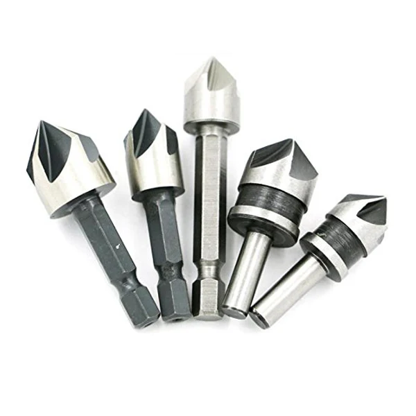 HLZS-5pc Industrial 5 Flutes Countersink Drill Bit Set Wood 45 Steel Working Chamfer
HLZS-5pc Industrial 5 Flutes Countersink Drill Bit Set Wood 45 Steel Working Chamfer