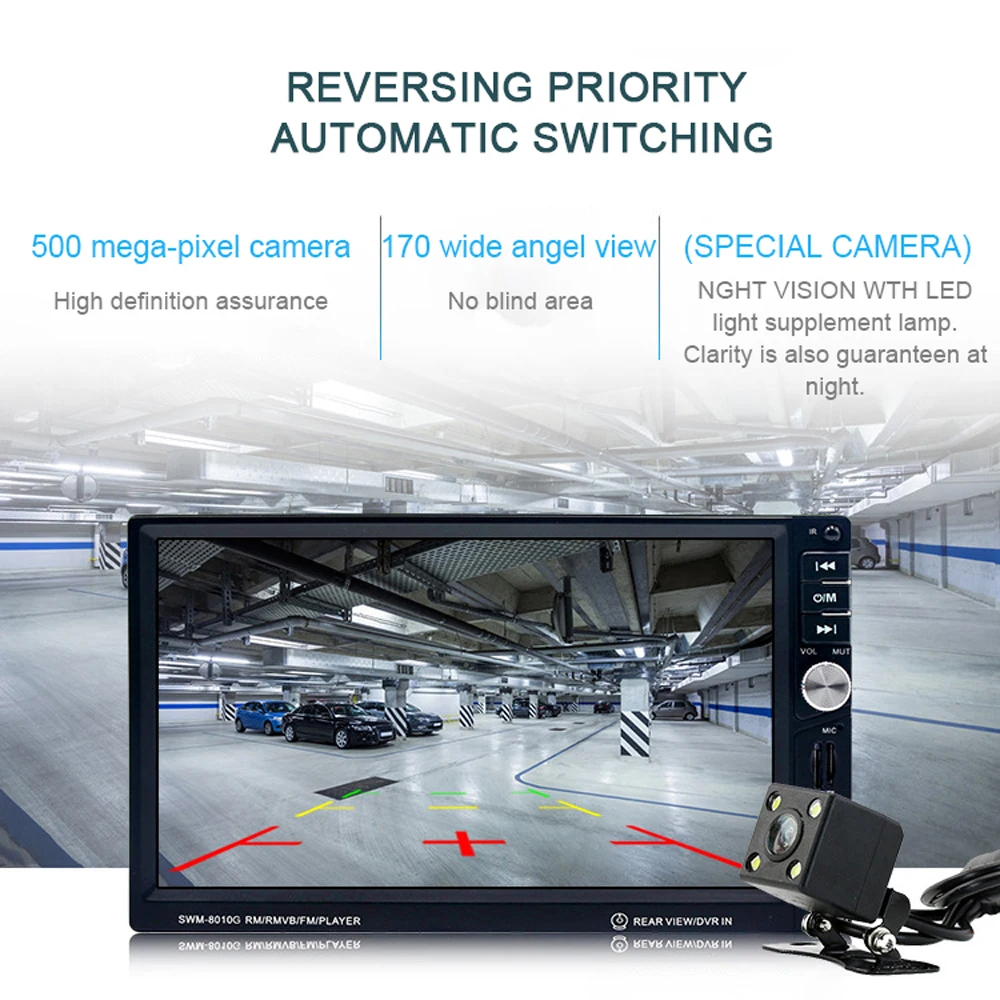 HEVXM 7inch car navigation MP5 player with Bluetooth mirror link Steering wheel control rear view GPS FM 8010G
HEVXM 7inch car navigation MP5 player with Bluetooth mirror link Steering wheel control rear view GPS FM 8010G