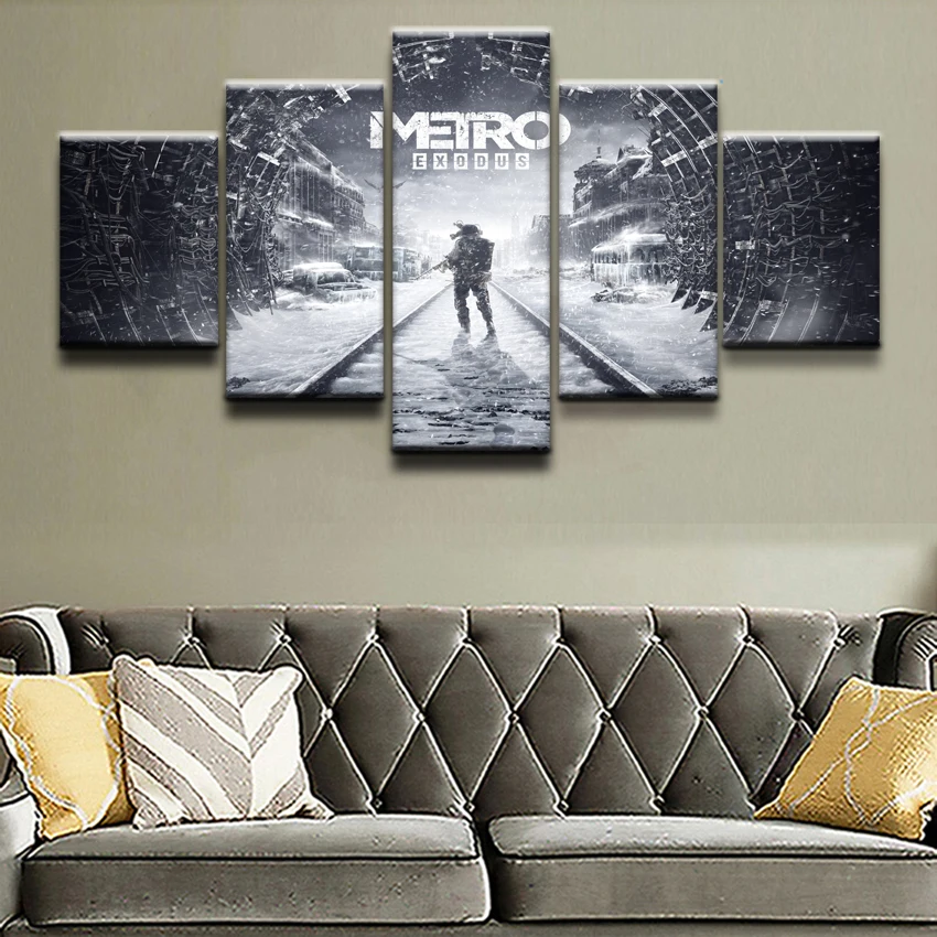 Wall Art Game Poster 5 Pieces Metro Exodus Poster Printed Canvas Painting Pictures Modern Painting On Canvas Decoration Frame
Wall Art Game Poster 5 Pieces Metro Exodus Poster Printed Canvas Painting Pictures Modern Painting On Canvas Decoration Frame