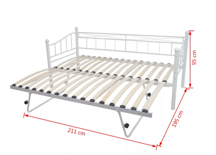 VidaXL прочная кровать рама с четырьмя колесами арочные решетки добавляют к своему комфорту сна 180X200/90X200 см