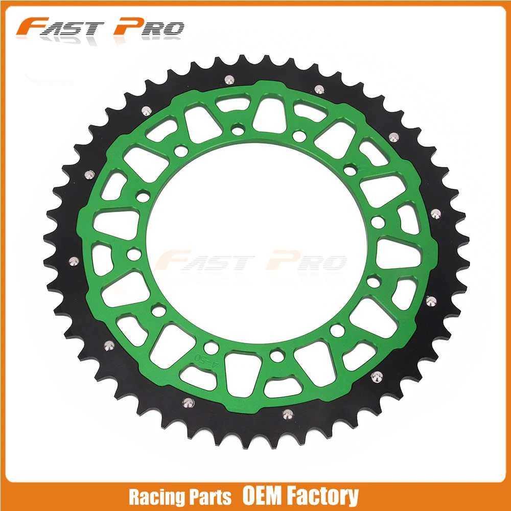 Задняя звездочка цепи для мотоцикла 49T CNC KAWASAKI KDX200 KDX250 KLX250 KLX300R KLX450R KX125 KX250 KX250F KX450F