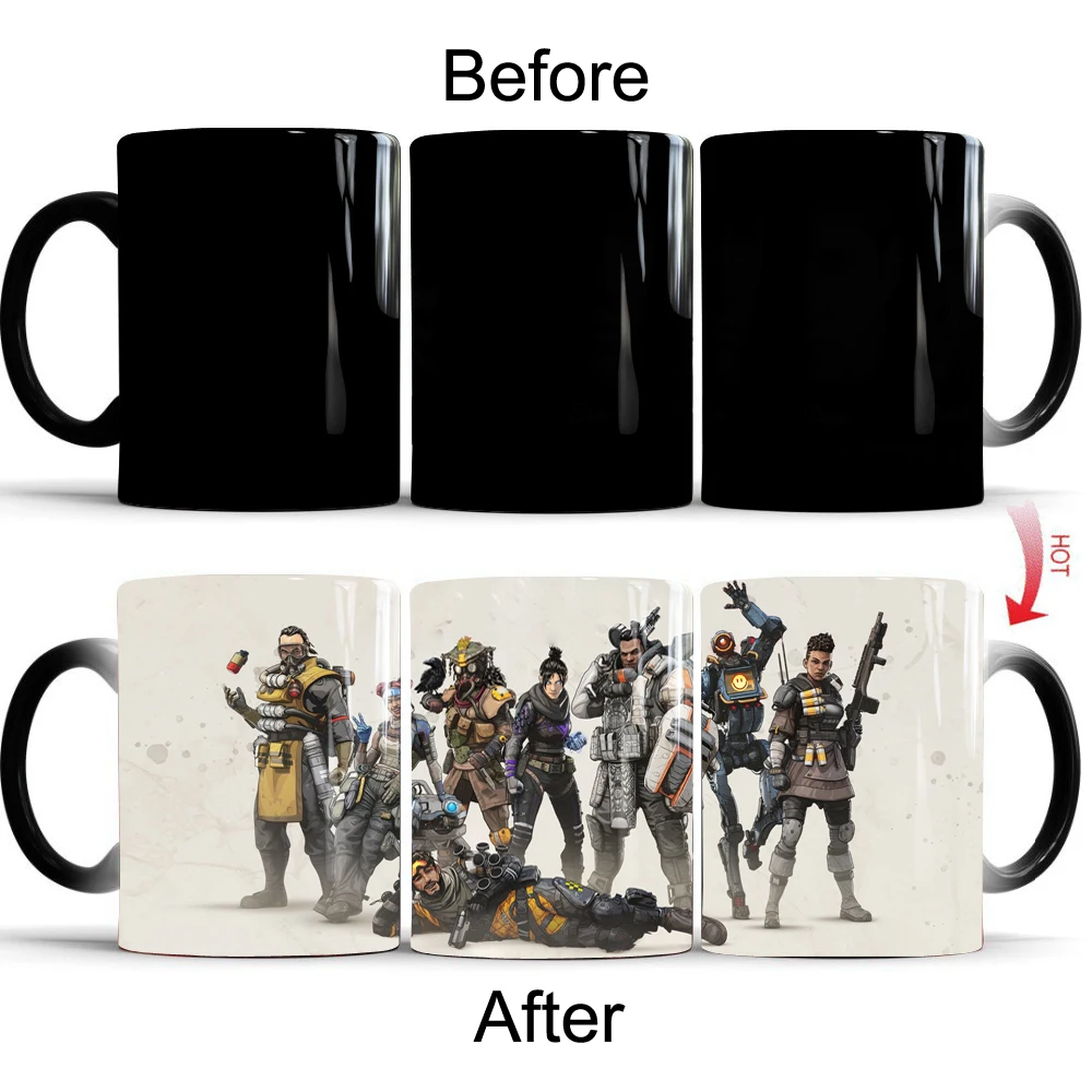 APEX PS4 Game Creative Color Change Mugs Discoloration Cup Ceramic Coffee Mug Magical Cup Gift
APEX PS4 Game Creative Color Change Mugs Discoloration Cup Ceramic Coffee Mug Magical Cup Gift