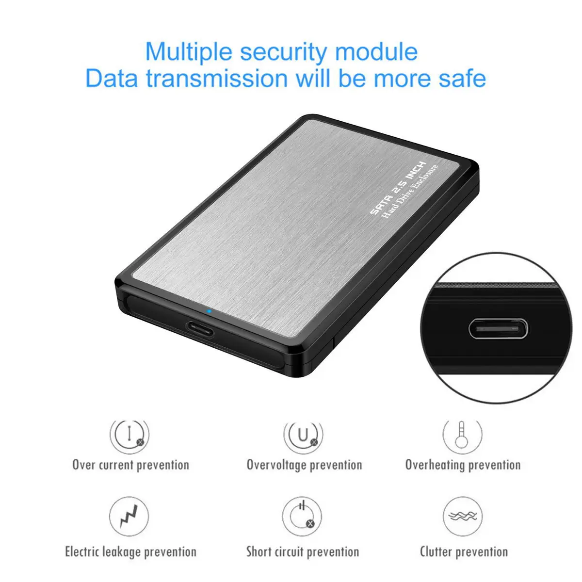 Xiwai Type-C USB-C to 2.5" SATA SSD HDD 22Pin External Hard Disk Enclosure for Laptop & PC & Windows
Xiwai Type-C USB-C to 2.5" SATA SSD HDD 22Pin External Hard Disk Enclosure for Laptop & PC & Windows