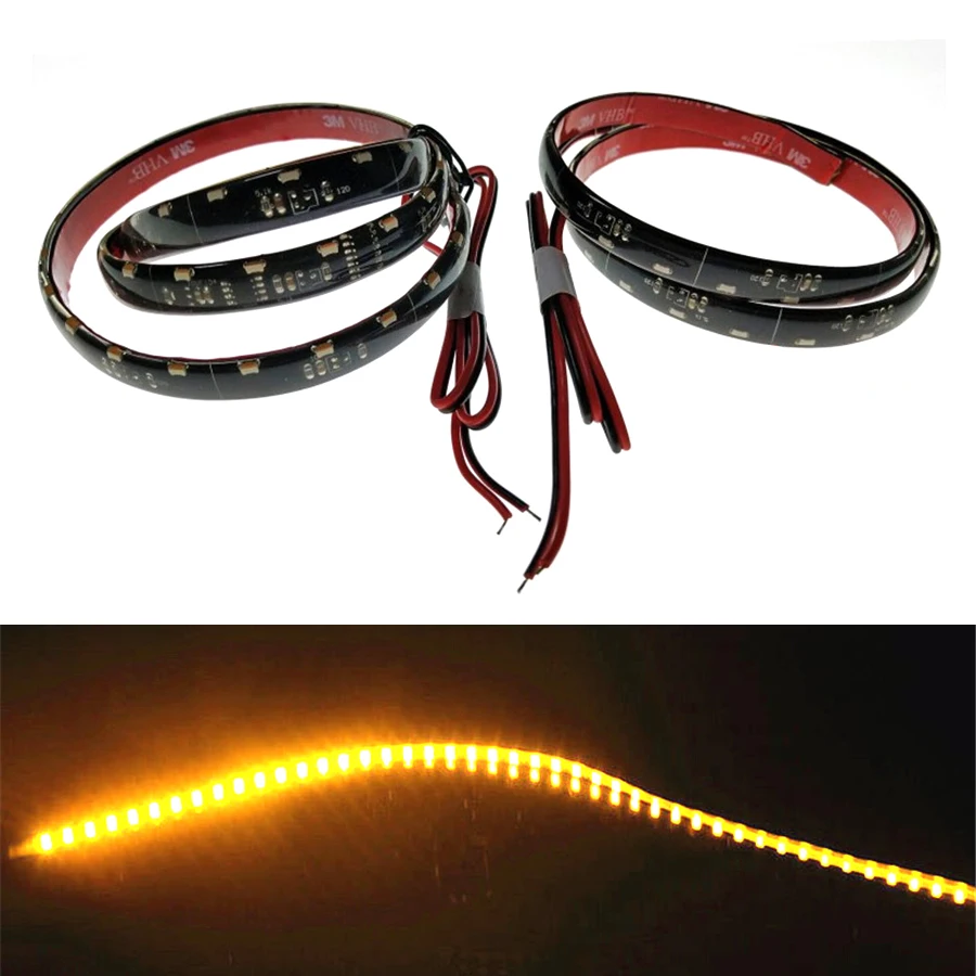 60CM Car Taillight Flowing Turn Signal Strip Light Lamp Headlight Tail Light Soft Flexible Built-in decoder Error Free 2pcs
60CM Car Taillight Flowing Turn Signal Strip Light Lamp Headlight Tail Light Soft Flexible Built-in decoder Error Free 2pcs