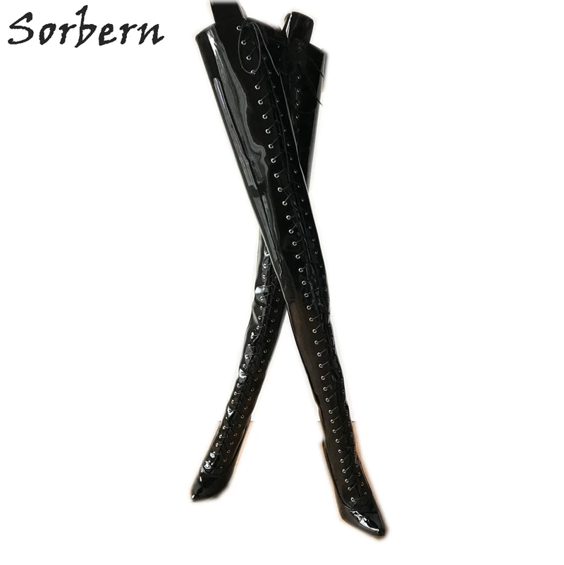 Sorbern Sexy Black Boots Women Spike High Heels Pointed Toes Long Boots Women Over The Knee Crotch High Thigh Designer Boots
Sorbern Sexy Black Boots Women Spike High Heels Pointed Toes Long Boots Women Over The Knee Crotch High Thigh Designer Boots