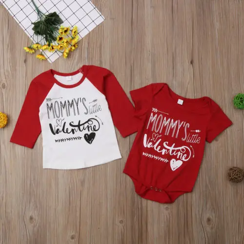 Emmababy детская одежда на День святого Валентина футболка для большого