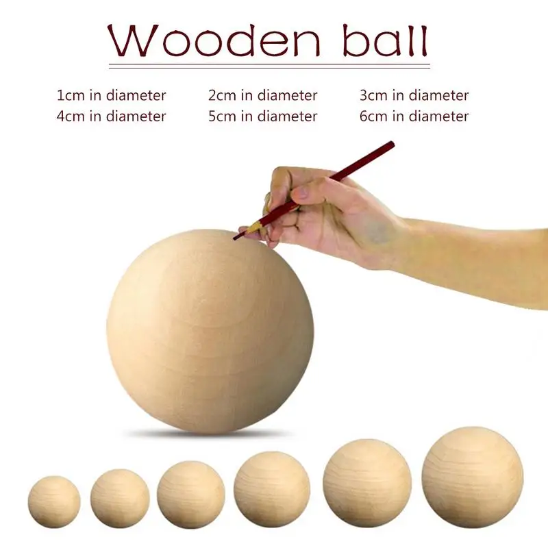 Solid Wooden Dia 1-6 CM Round Ball Manual DIY Accessories Wood Color Big Painted Ball Natural Wood Ball Free Creation
Solid Wooden Dia 1-6 CM Round Ball Manual DIY Accessories Wood Color Big Painted Ball Natural Wood Ball Free Creation