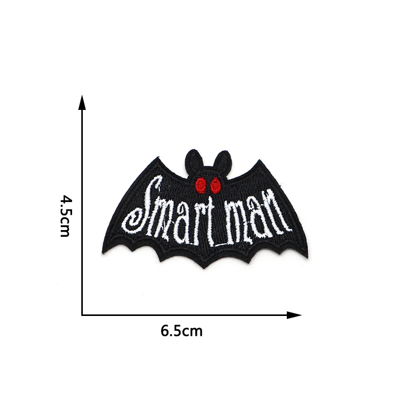 2pcs/lot Funny Terror Halloween Black Bat Embroidery Patch for Clothes Iron on Patches Applique Diy Accessories SC4358
2pcs/lot Funny Terror Halloween Black Bat Embroidery Patch for Clothes Iron on Patches Applique Diy Accessories SC4358