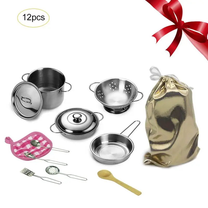 12Pcs Kitchen Toys Stainless Steel Cooking Pots Pans Food Kids Babies Gifts Mini Pretend Tools Set Simulation Play House Toy
12Pcs Kitchen Toys Stainless Steel Cooking Pots Pans Food Kids Babies Gifts Mini Pretend Tools Set Simulation Play House Toy