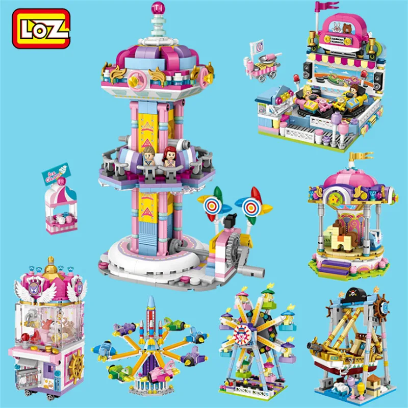 LOZ Blocks Amusement Park Building Bricks Bumper Cars Game Machine Model Corsair Kids Abyss Turbo Drop Toys For Children 1727
LOZ Blocks Amusement Park Building Bricks Bumper Cars Game Machine Model Corsair Kids Abyss Turbo Drop Toys For Children 1727