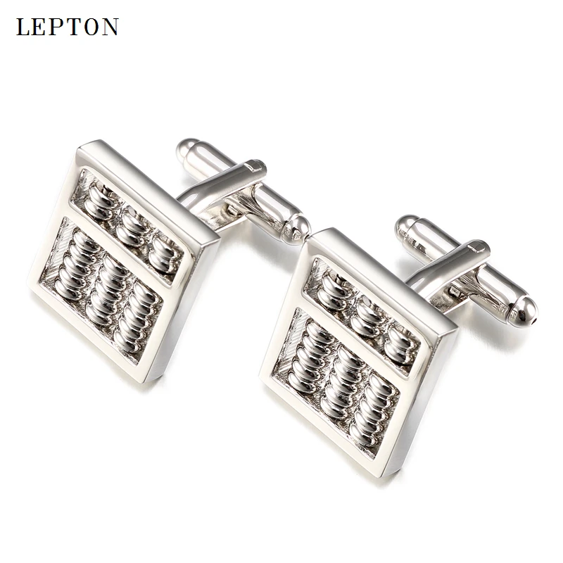 Hot Abacus Cufflinks for Mens Lepton Brand Brass Material Metal Silver color Functional Tool Abacus Cuff links With Gift Box
Hot Abacus Cufflinks for Mens Lepton Brand Brass Material Metal Silver color Functional Tool Abacus Cuff links With Gift Box