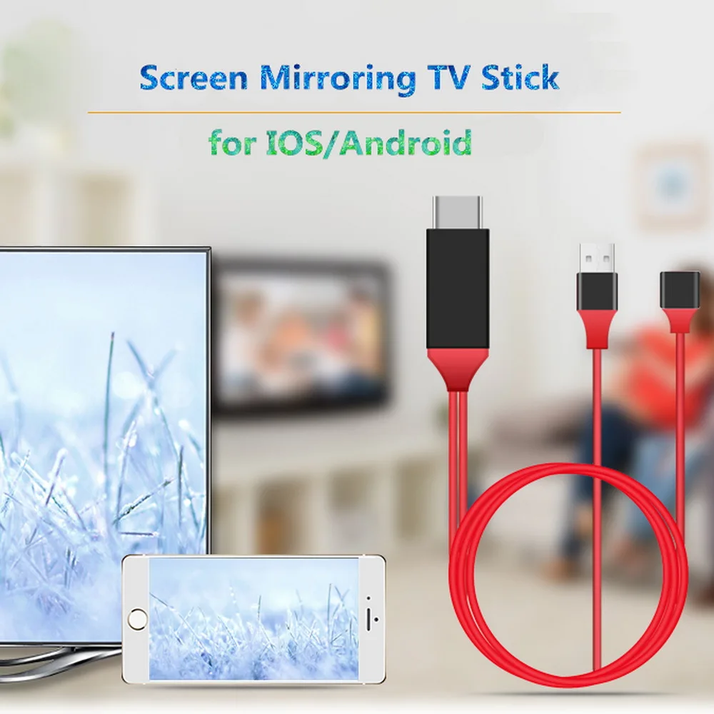 Проводная ТВ-карта 1080P USB (гнездо) на HDMI (штекер) HD TV кабель конвертер 1 м при 60 Гц