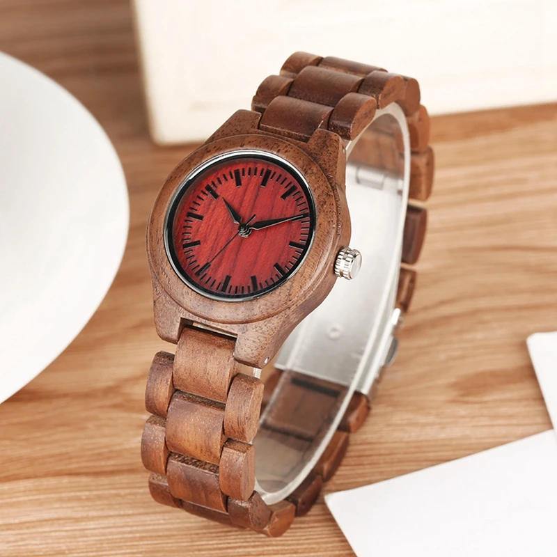 Wood Watch for Women Top Brand Unique Little Dial Quartz Clock Ladies Dress Slim Wooden Bangle Watch Environmentally reloj mujer
Wood Watch for Women Top Brand Unique Little Dial Quartz Clock Ladies Dress Slim Wooden Bangle Watch Environmentally reloj mujer