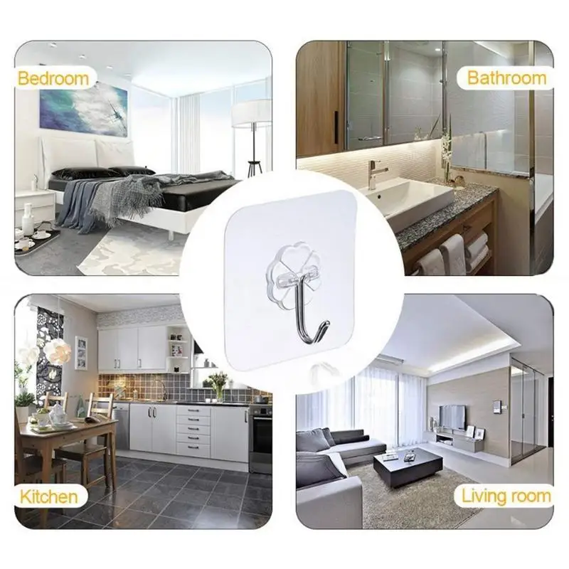 6PCS Seamless Hooks Strong Transparent Suction Cup Sucker Wall Hooks Hanger Punch-free Strong Adhesive For Kitchen Bathroom
6PCS Seamless Hooks Strong Transparent Suction Cup Sucker Wall Hooks Hanger Punch-free Strong Adhesive For Kitchen Bathroom