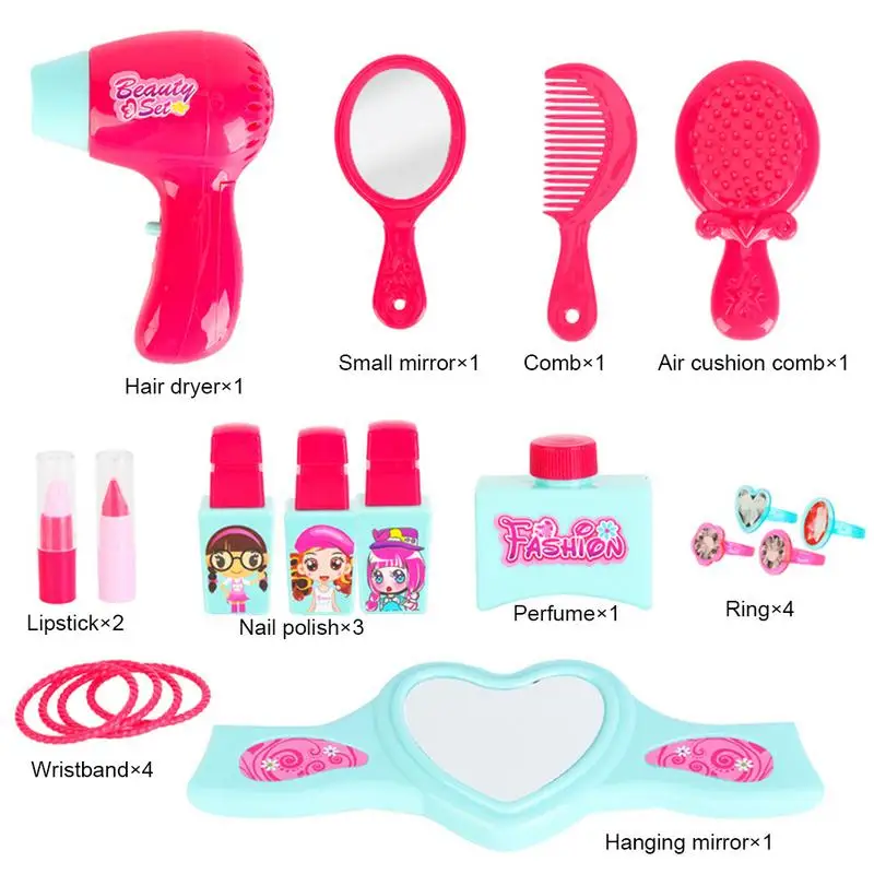 Girls Beauty Toys Children Cosmetics Makeup Box Princess Set Safe Non-toxic Lipstick Nail Polish Baby Girl Pretend Play Toy | Игрушки и