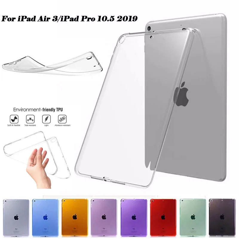 Прозрачный мягкий ТПУ чехол для Apple iPad Pro 10 5 дюймов 2017 Air 3 2019 силиконовый Coque Capa