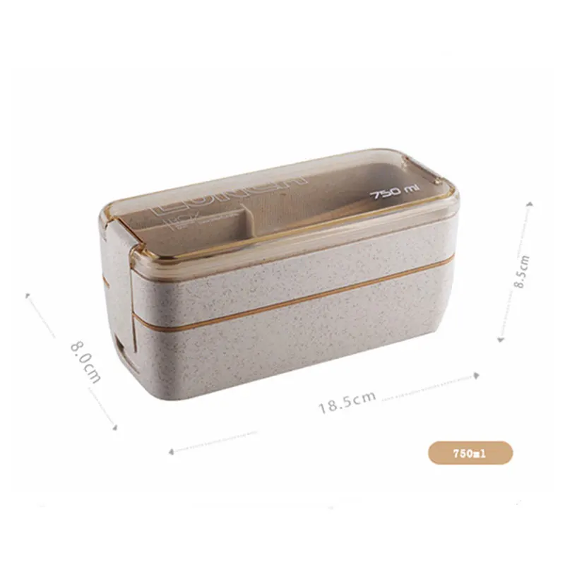750ml Healthy Material 2 Layer Lunch Box Wheat Straw Bento Boxes Microwave Dinnerware Food Storage Container Lunchbox
750ml Healthy Material 2 Layer Lunch Box Wheat Straw Bento Boxes Microwave Dinnerware Food Storage Container Lunchbox