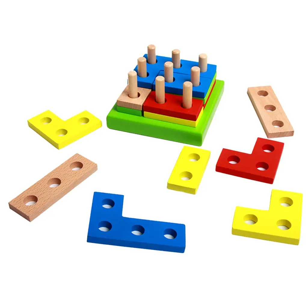 Wooden Geometric Blocks Sorting Stacking Puzzle Game Intellectual Development Early Learning Educational Toys for Children Kids
Wooden Geometric Blocks Sorting Stacking Puzzle Game Intellectual Development Early Learning Educational Toys for Children Kids