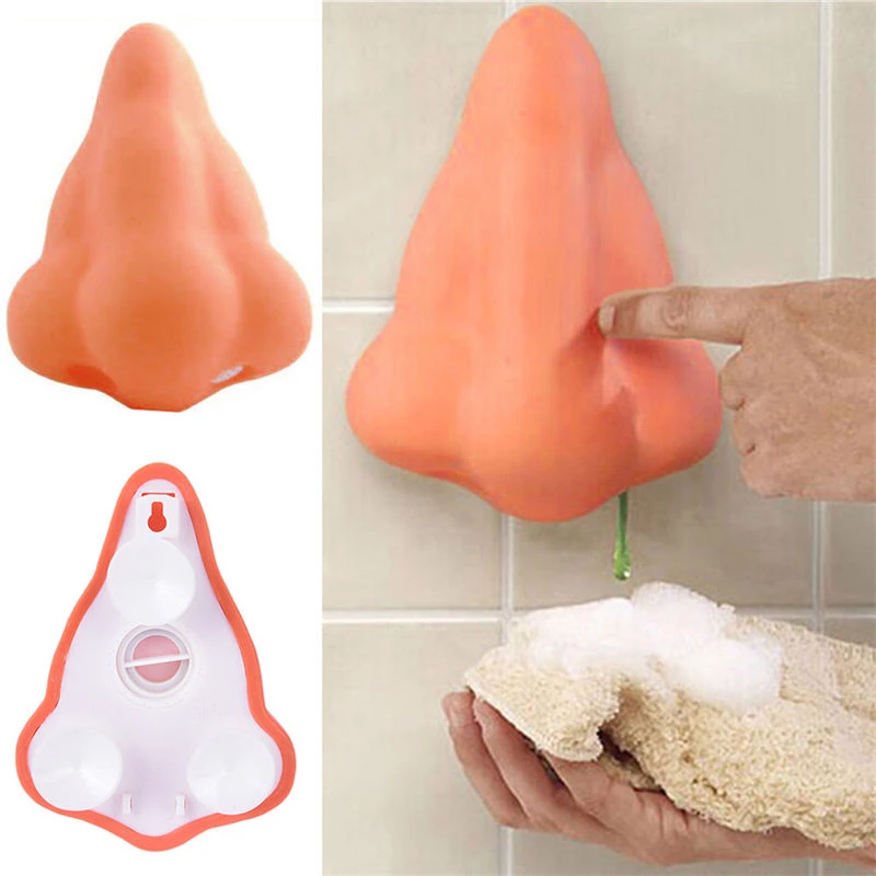 

Fun Big Nose Soap Dispenser Fun Nose Shaped Bathroom Shower Wall Suction Hooks Sanitizer Gel Hand Soap Dispenser