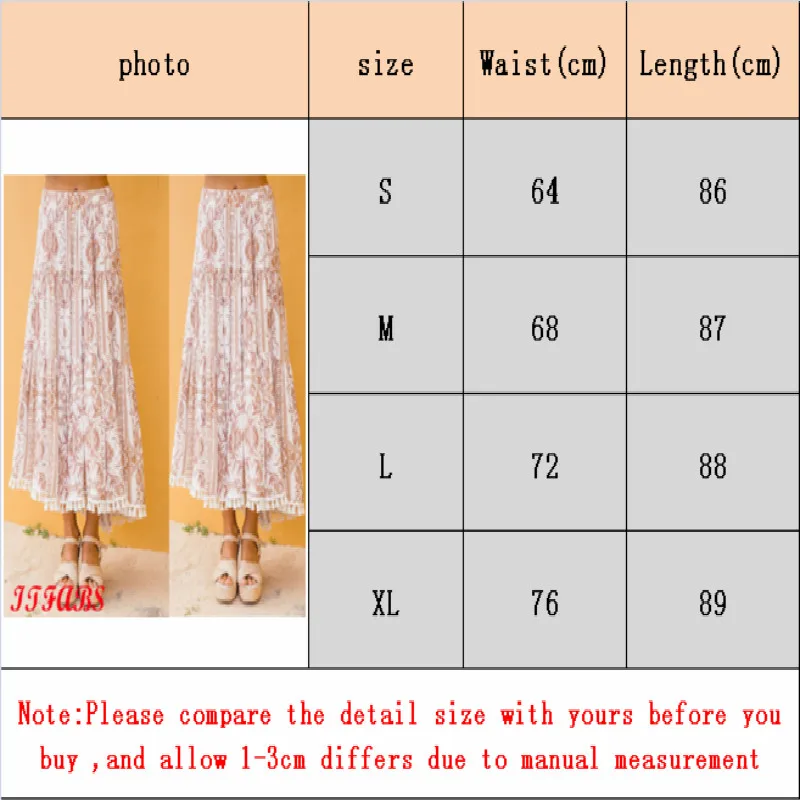 Vintage Boho Floral Print Long Women Skirt High waist A line Tassel Summer Casual Sexy Ruffle Beach Female Skirt
Vintage Boho Floral Print Long Women Skirt High waist A line Tassel Summer Casual Sexy Ruffle Beach Female Skirt
