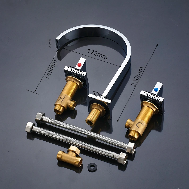 Bathroom Dual Handle Hole Hot Cold Switch Water Mixer 4 color Taps Wash Basin Bathroom Crane Deck Mounted Basin Faucet
Bathroom Dual Handle Hole Hot Cold Switch Water Mixer 4 color Taps Wash Basin Bathroom Crane Deck Mounted Basin Faucet