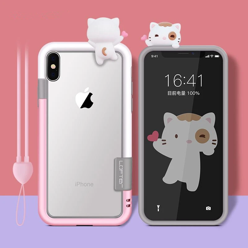 cat cartoon silicone Bumper for iphone X/iXS/iXS MAX.XR,Cover Protective frame,high quality,soft touch,with long sling
cat cartoon silicone Bumper for iphone X/iXS/iXS MAX.XR,Cover Protective frame,high quality,soft touch,with long sling