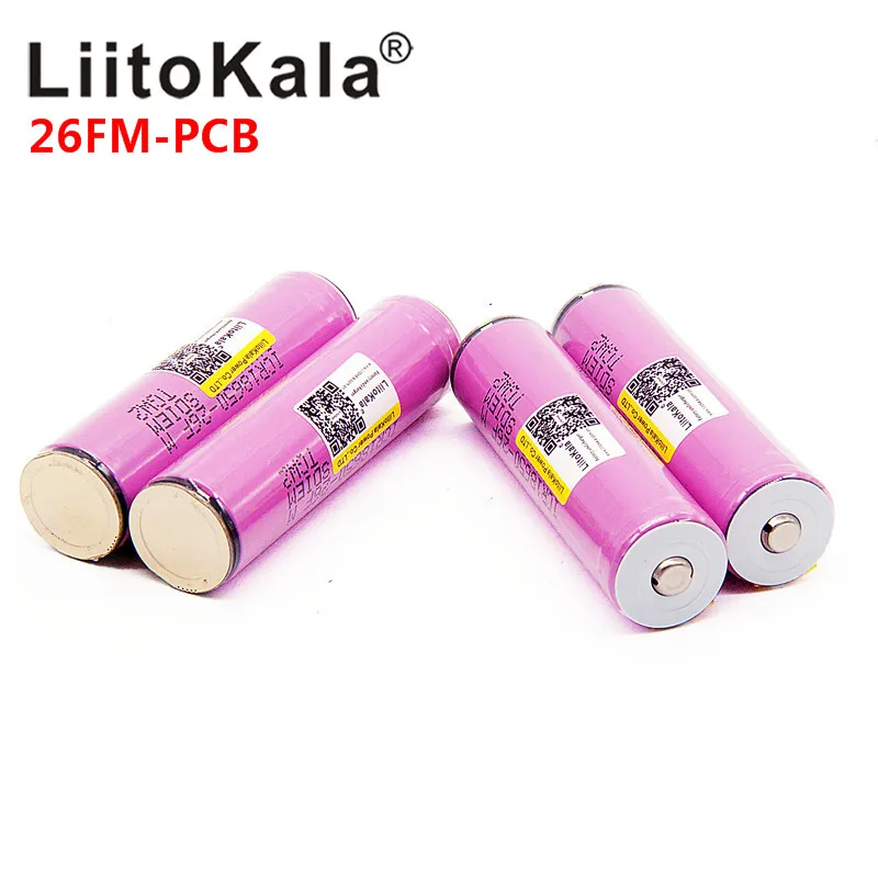 

2023 NEW LiitoKala 18650 2600mah ICR18650-26FM 3.7V 18650 Capacity Rechargeable Li-ion Battery for LED Flashlight Torch Battery