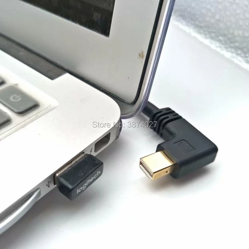 Мини DP позолоченный вверх & Вниз влево вправо локоть мужчина displayport мастер с двумя