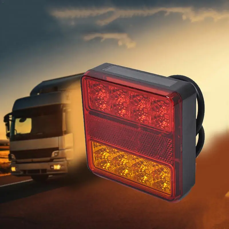 Фото Трейлер грузовик светодиодные задние фонари трехцветные 22 СВЕТОДИОДНЫЕ