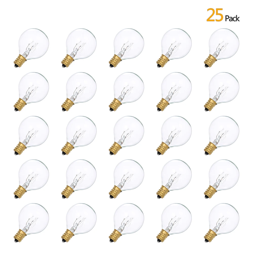 IP44 G40 Globe Tungsten Incandescent Bulb Lamp 25 Pack E12 Base Socket Holder for String Light Home Party Wedding Warm White
IP44 G40 Globe Tungsten Incandescent Bulb Lamp 25 Pack E12 Base Socket Holder for String Light Home Party Wedding Warm White